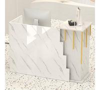 Comptoir D'Accueil Avec Panneaux De Séparation Pour Bureaux Et Commerces, Avec Tiroirs Verrouillables Et Présentoir À 2 Niveaux, Idéal Pour Les Halls D'Entrée, Salons De Beauté Et Magasins. Blanc, 10