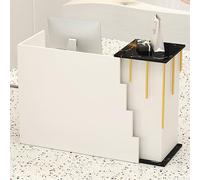 Comptoir D'Accueil Avec Panneaux De Séparation Pour Bureaux Et Commerces, Avec Tiroirs Verrouillables Et Présentoir À 2 Niveaux, Idéal Pour Les Halls D'Entrée, Salons De Coiffure Et Commerces De Déta