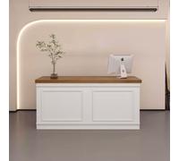 Comptoir d'accueil Caisse de restaurant Caisse deComptoir de magasin Blanc 180*60*100cm 【FXBG 180】
