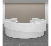 Comptoir d'accueil Commercial Circulaire de 320 cm (126 Pouces), Aucun Assemblage requis, idéal pour Les magasins de vêtements et Les Salons de beauté, Logo Personnalisable