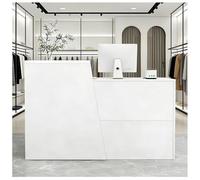 Comptoir d'accueil en L Comptoir d'accueil Comptoirs de Caisse Moderne pour Magasin avec tiroir verrouillable Comptoirs d'accueils Anti-Rayures pour Salon,White r,100x42x100cm