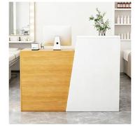 Comptoir d'accueil en L Comptoir d'accueil Comptoirs de Caisse Moderne pour Magasin avec tiroir verrouillable Comptoirs d'accueils Anti-Rayures pour Salon,Oak l,120x42x100cm