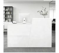 Comptoir d'accueil en L Comptoir d'accueil Comptoirs de Caisse Moderne pour Magasin avec tiroir verrouillable Comptoirs d'accueils Anti-Rayures pour Salon,White l,100x42x100cm