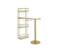 Comptoir de Bar ""Luxy"" 150cm Or & Blanc