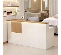 Comptoir de Caisse Multifonctionnel Moderne avec tiroir, comptoir d'accueil avec Bande Lumineuse LED, comptoirs d'accueil avecs Table d'accueils pour Bureau Salon,B Right,140x45x90cm