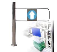 Comptoir De Caisse Supermarché, Portes Sécurité D'entrée En Acier Inoxydable, Petite Porte D'accès For Piétons À 1 Voie, Battante Fermeture Automatique Ressort For Bibliothèque(Left,100 * 100cm)