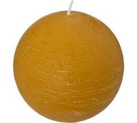 Comptoir de la Bougie - Bougie Boule "Rustic" 10cm Jaune Jaune G