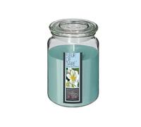 Le Comptoir de la Bougie – Bougie parfumée en verre Fleur Tiaré – 510 g avec couvercle