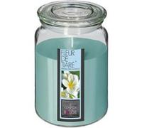 Comptoir de la Bougie - Bougie Parfumée en Verre Couvercle 510g Fleur Tiaré G