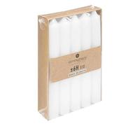 Comptoir de la Bougie - Lot de 10 Bougies Bâton Déco "Hugo" 16cm Blanc