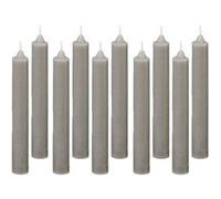 Comptoir de la Bougie - Lot de 10 Bougies Bâton "Hugo" 16cm Gris Gris G