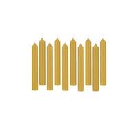 Comptoir de la Bougie – Lot de 10 bougies bâton Hugo 16 cm Moutarde jaune G