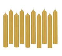 Comptoir de la Bougie - Lot de 10 Bougies Bâton "Hugo" 16cm Moutarde Jaune G