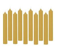 Comptoir de la Bougie - Lot de 10 Bougies Bâton "Hugo" 16cm Moutarde