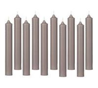 Comptoir de la Bougie - Lot de 10 Bougies Bâton Basic 16cm Taupe