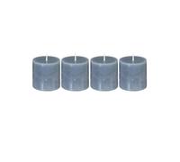 Comptoir de la Bougie - Lot de 4 Bougies Votives "Rustic" 4,5cm Gris