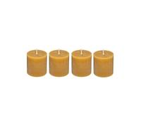 Comptoir de la Bougie - Lot de 4 Bougies Votives "Rustic" 4,5cm Jaune Jaune G