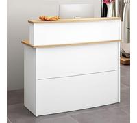 Comptoir de réception avant,Petit comptoir de vente au détail avant avec tiroir verrouillable et panneaux privés,Salon de magasin de vêtements commercial moderne salle de réception caisse