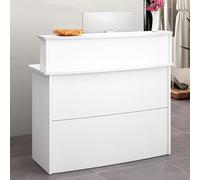 Comptoir de réception avant,Petit comptoir de vente au détail avant avec tiroir verrouillable et panneaux privés,Salon de magasin de vêtements commercial moderne salle de réception caisse