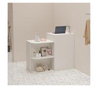 Comptoir De Réception Comptoir Magasin avec tiroirs,Comptoir Caisse Comptoir Accueil en Bois Meuble de Bureau pour la Maison Bureau Salon(Wit,100cm/39.4in)