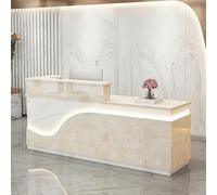 Comptoir de Réception Bois,Comptoirs D’Accueil avec Tiroirs,Convient à Une variété d'environnements de Bureau,pour Salon,Hôtel,Bureau,Magasin,Lobby 150×60×100cm Style 11 - Position élevée à droite