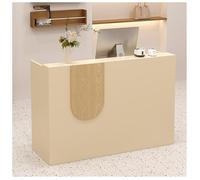 Comptoir de Réception Compact avec Comptoirs à Double Épaisseur Comprend Un Tiroir Verrouillable avec Des Rails Coulissants Silencieux à Trois Niveaux Comprend Des(Beige and Yellow,47.2x17.7x35.4")
