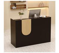 Comptoir de Réception Compact avec Comptoirs à Double Épaisseur Comprend Un Tiroir Verrouillable avec Des Rails Coulissants Silencieux à Trois Niveaux Comprend Des(Black and Yellow,47.2x17.7x35.4")