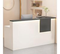 Comptoir de réception, comptoir de réception, réception, Table de réception avec tiroirs verrouillables, comptoir de réception pour Bureau à Domicile et Bureau (Gris L, 100 cm/39,3 po)