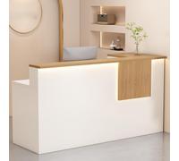 Comptoir de réception, comptoir de réception, réception, Table de réception avec tiroirs verrouillables, comptoir de réception pour Bureau à Domicile et Bureau (Marron L, 100 cm/39,3 po)