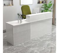 Comptoir de réception, comptoir de vente au détail, caisse, casier de bureau, table avec tiroirs, câble, bureau de réception avec tiroir verrouillable, table de caisse en bois, comptoir de b