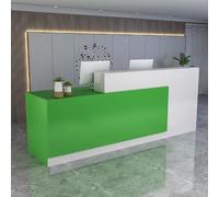 Comptoir de réception, comptoir de vente au détail, caisse, casier de bureau, table avec tiroirs et câble, comptoir de réception moderne à montage facile, comptoir d'accueil pour bureaux, ma