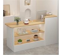 Comptoir De Réception, Comptoir De Vente Au Détail Moderne, Bureau De Réception avec Étagère D'affichage Et Tiroirs, Table De Réception pour Caisse, Hall D'entrée(A,140CM)
