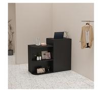 Comptoir De Réception Comptoir Magasin avec tiroirs,Comptoir Caisse Comptoir Accueil en Bois Meuble de Bureau pour la Maison Bureau Salon(Nero,120cm/47.2in)