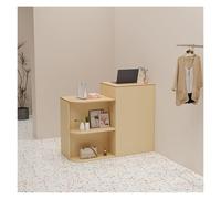Comptoir De Réception Comptoir Magasin avec tiroirs,Comptoir Caisse Comptoir Accueil en Bois Meuble de Bureau pour la Maison Bureau Salon(Light Yellow Wood,120cm/47.2in)
