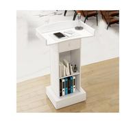 Comptoir de réception de détail avec tiroir verrouillable, table d'affichage blanche pour magasin de vêtements et clinique, bureau de vente élégant pour la vente au détail