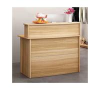 Comptoir de réception double couche avec serrure - Support robuste de 80 cm en bois épais durable et stable pour un service efficace