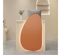 Comptoir De Réception et Bureau De Accueil avec Lumières LED et Tiroir Verrouillable pour La Maison, Le Bureau, Le Salon de Coiffure (Orange, 60/23.6in)