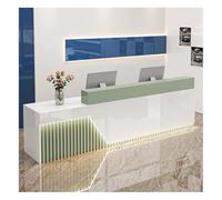 Comptoir de réception moderne avec éclairage LED - Caisse enregistreuse élégante pour entrée, salon et espaces commerciaux (A3, L 140 cm/L 140 cm)