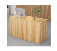 Comptoir de réception moderne avec tiroir et armoire verrouillables, station de paiement élégante pour bureaux, hôtels et halls d'entreprise (L 100 cm)