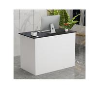 Comptoir de réception moderne avec tiroir et armoire verrouillables, station de paiement pour bureaux, hôtels et halls d'entreprise (L100 cm)