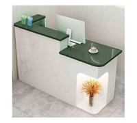 Comptoir de réception moderne avec tiroir verrouillable : élégant support pour caisse enregistreuse pour magasins de vêtements, salons de beauté et magasins de détail, finition élégante blanche et