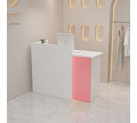 Comptoir de réception moderne avec tiroirs verrouillables Comptoir d'entreprise avec comptoir pour supermarché, hôtel, magasin de vêtements, magasin de thé au lait, jaune, 90 x 50 x 100 cm