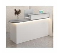 Comptoir de réception moderne avec tiroirs verrouillables et étagères de rangement, design élégant en MDF pour hall d'entrée, clinique, institut de beauté, commerce de détail et bureau (gauc