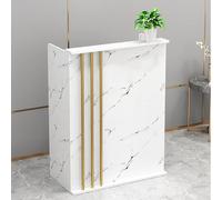 Comptoir de réception moderne blanc avec tiroirs verrouillables pour salon, salle de réception et bureau de caisse 60 x 45 x 95 cm