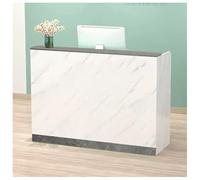 Comptoir de réception moderne compact comptoirs de caisse pour petits espaces commerciaux tiroirs avec serrure des postes de travail en bois spacieux et postes informatiques.