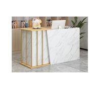Comptoir de réception moderne en marbre pour petites entreprises (100 cm) Idéal pour les supermarchés, les supérettes, les hôtels, les bars, les salons et les magasins de vêtements
