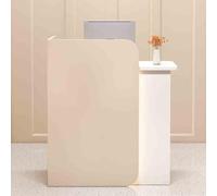 Comptoir de réception moderne jaune avec tiroir verrouillable 39,4 cm pour salon et bureau Bureau de négociation élégant pour un service client efficace