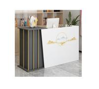 Comptoir de réception moderne pour supermarché Dépanneur, hôtel, petit bar, salon de beauté, magasin de vêtements, caisse, réception, comptoir de caisse, blanc cassé, 140 cm