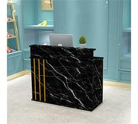 Comptoir de réception moderne pour vente au détail et bar - Bureau élégant noir 60 x 50 x 100 cm - Idéal pour les magasins de vêtements, les dépanneurs et les petites entreprises