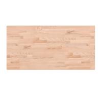 vidaXL Comptoir de salle de bain en bois massif de hêtre 100×50×2,5 cm